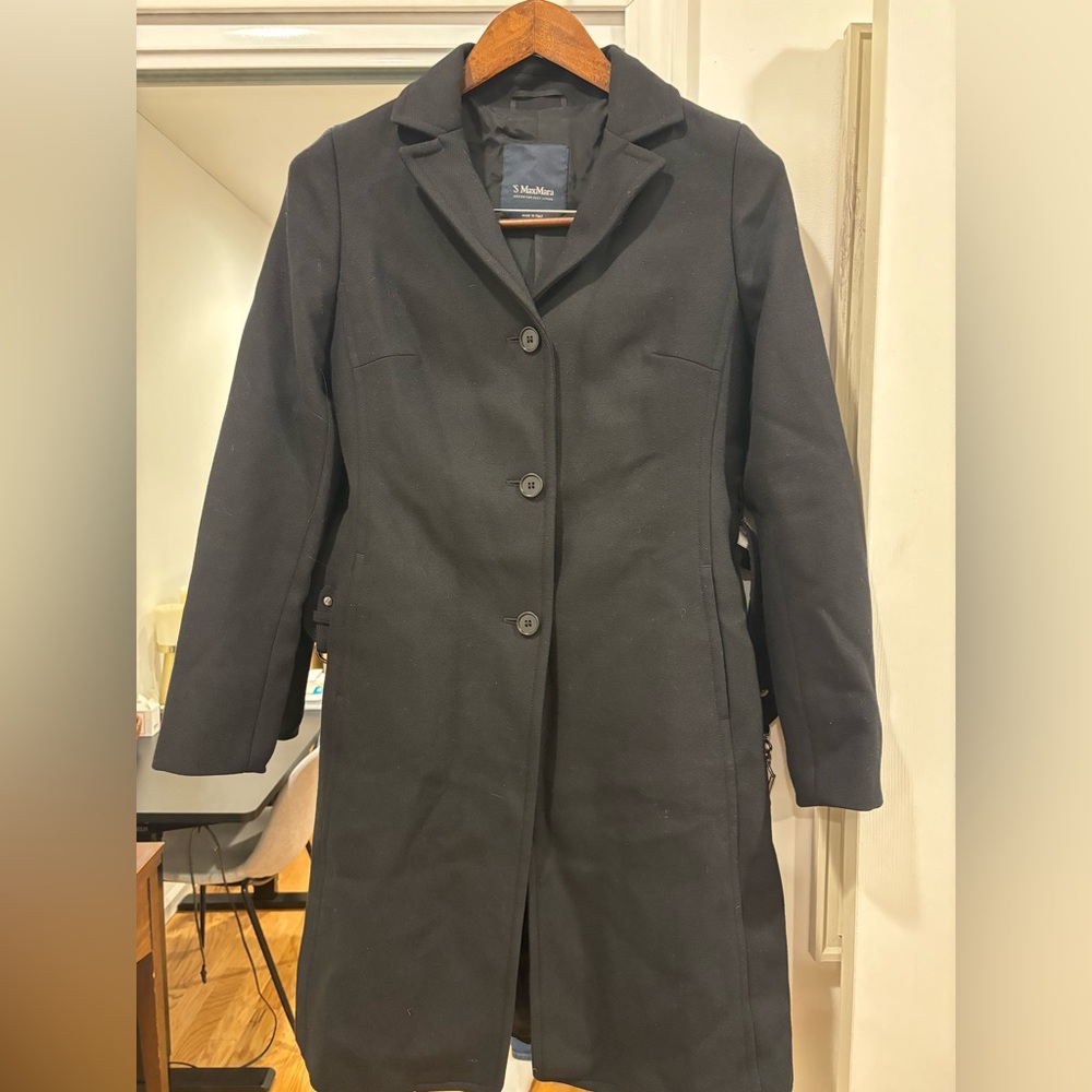 ‘S Max Mara Wool Jacket / Peacoat / Size 8